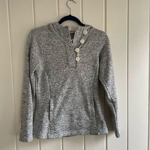 Columbia pull over hooded sweatshirt with buttons